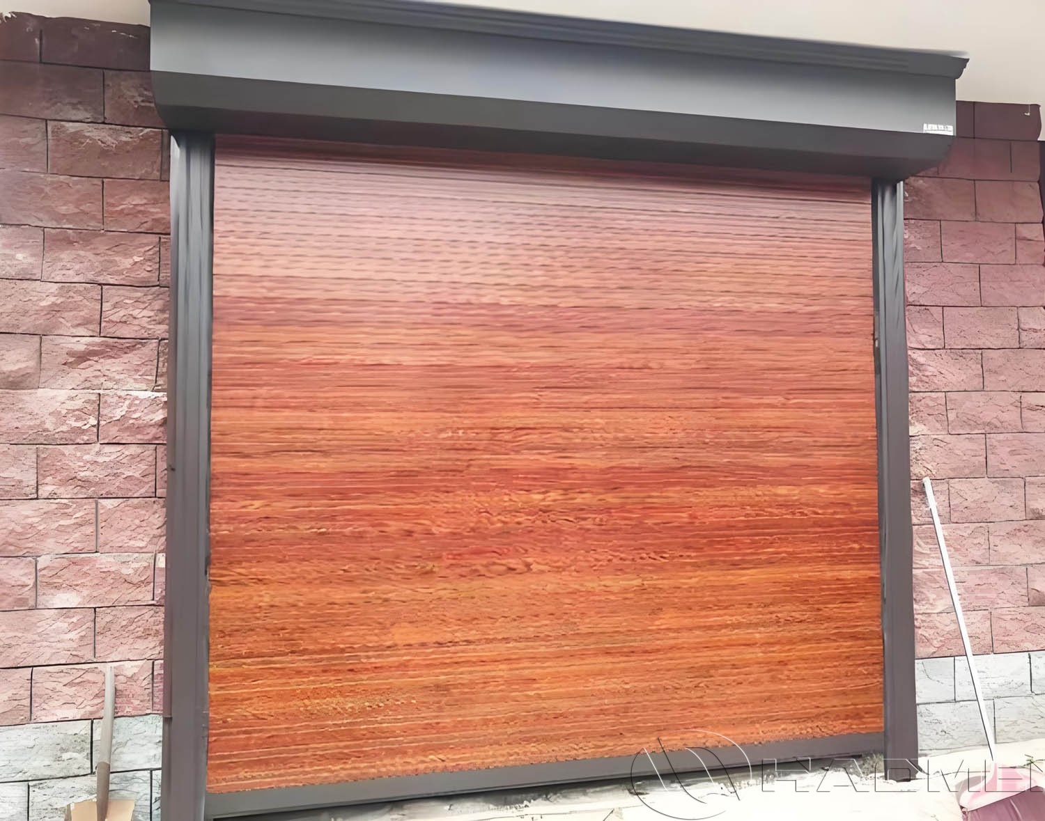 Wood-grain aluminum coil for rolling shutter doors