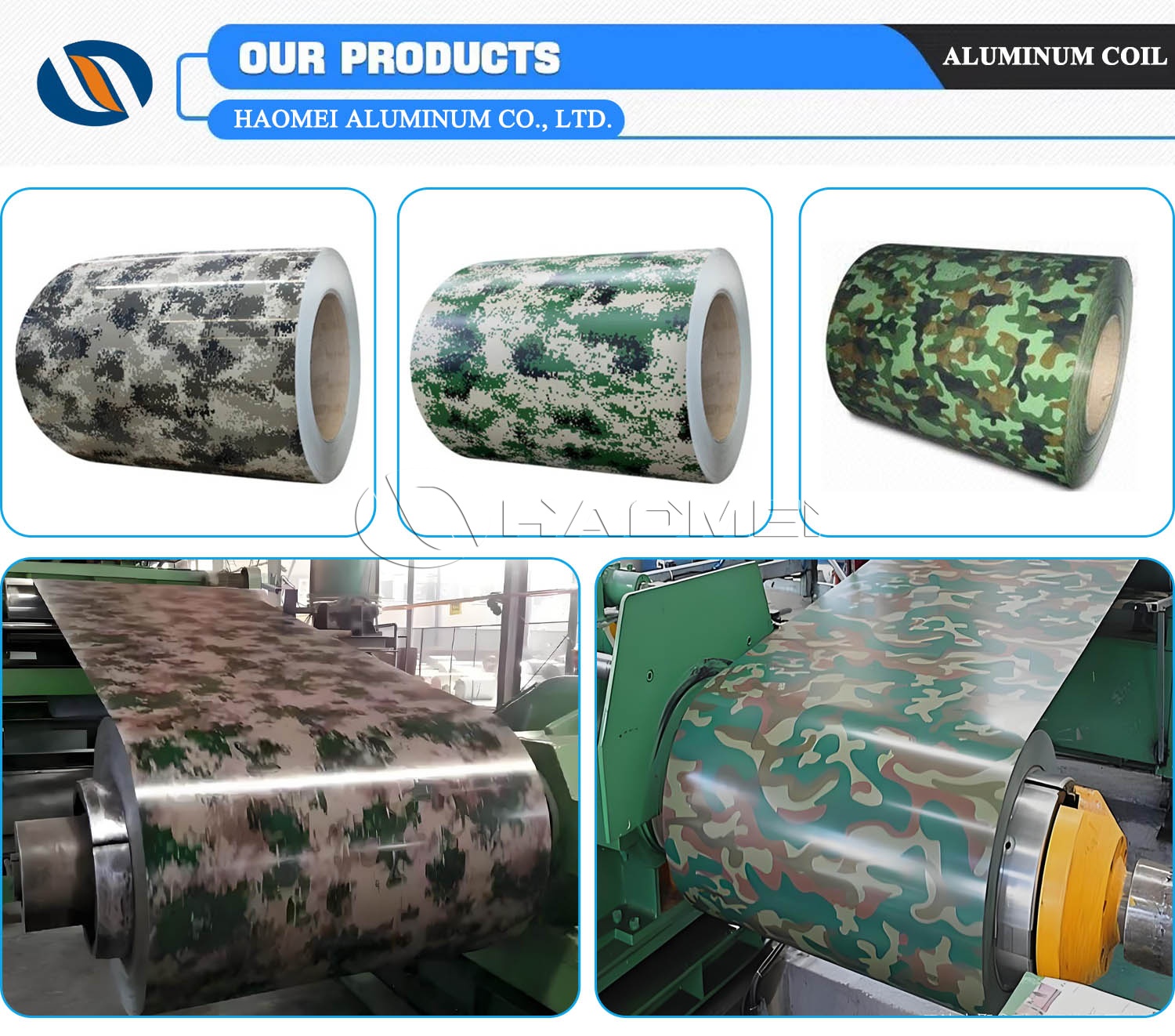 Camouflage-Patterned Aluminum Coils for Metal Roofing